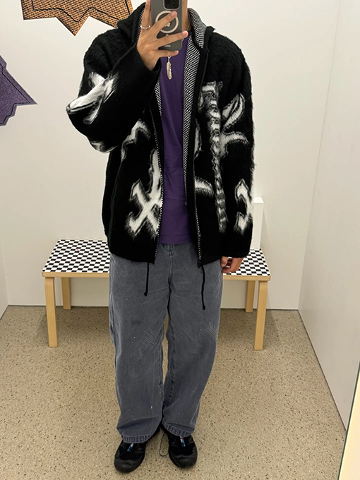 シュプリームコピー × Chicago White Sox FW25 ZIP UP HOODED SWEATER ジッパー付きプラッシュセーター