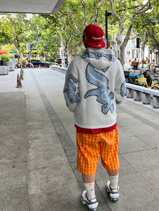 シュプリームコピー × Chicago White Sox FW25 ZIP UP HOODED SWEATER ジッパー付きプラッシュセーター