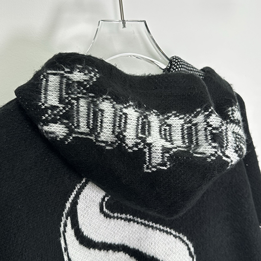 シュプリームコピー × Chicago White Sox FW25 ZIP UP HOODED SWEATER ジッパー付きプラッシュセーター