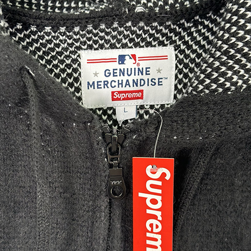 シュプリームコピー × Chicago White Sox FW25 ZIP UP HOODED SWEATER ジッパー付きプラッシュセーター