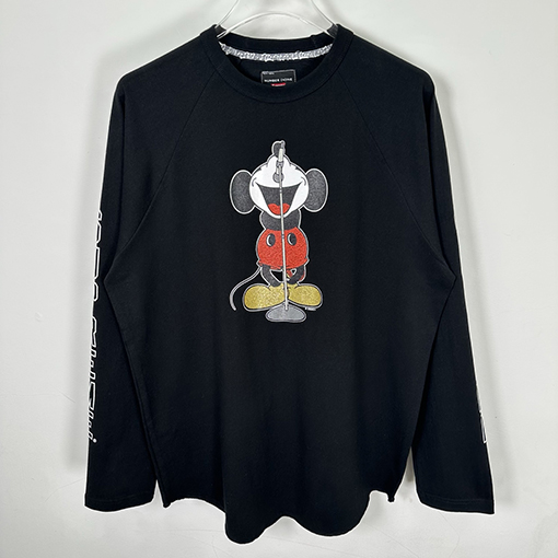 シュプリームコピー × NUMBER (N)INE × Disney Mickey Raglan L/S Top ミッキーマウスプリント長袖シャツ