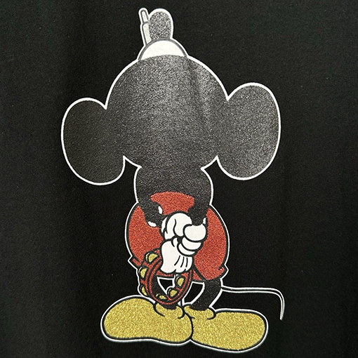 シュプリームコピー × NUMBER (N)INE × Disney Mickey Raglan L/S Top ミッキーマウスプリント長袖シャツ
