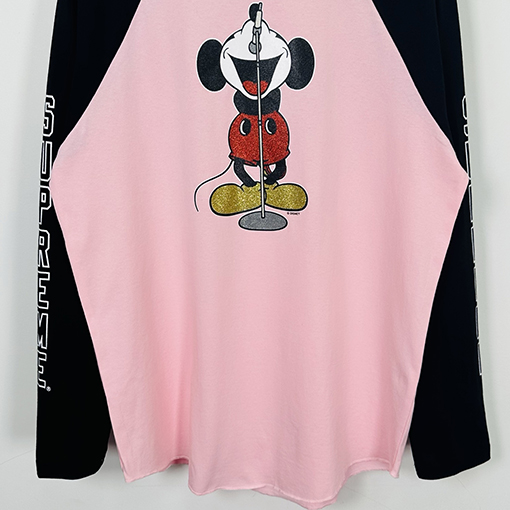 シュプリームコピー × NUMBER (N)INE × Disney Mickey Raglan L/S Top ミッキーマウスプリント長袖シャツ