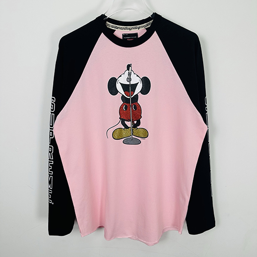 シュプリームコピー × NUMBER (N)INE × Disney Mickey Raglan L/S Top ミッキーマウスプリント長袖シャツ