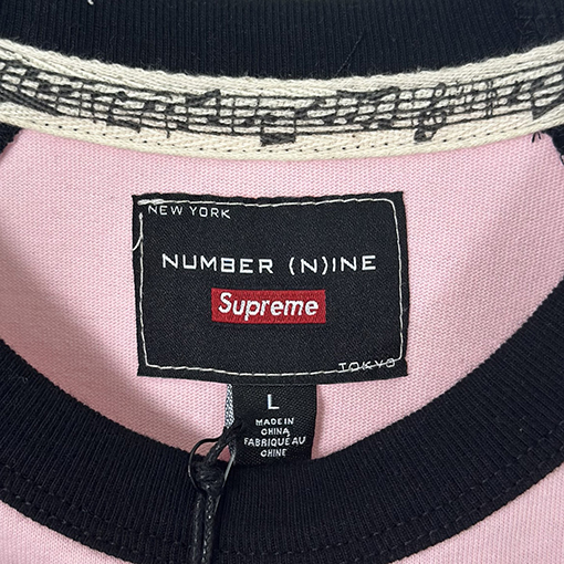 シュプリームコピー × NUMBER (N)INE × Disney Mickey Raglan L/S Top ミッキーマウスプリント長袖シャツ