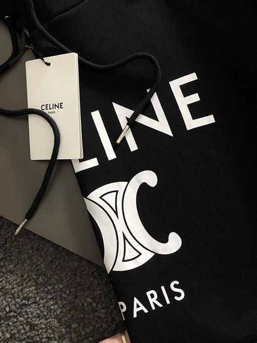 セリーヌスーパーコピー CELINE 新しいプリントフード付きスウェットシャツ