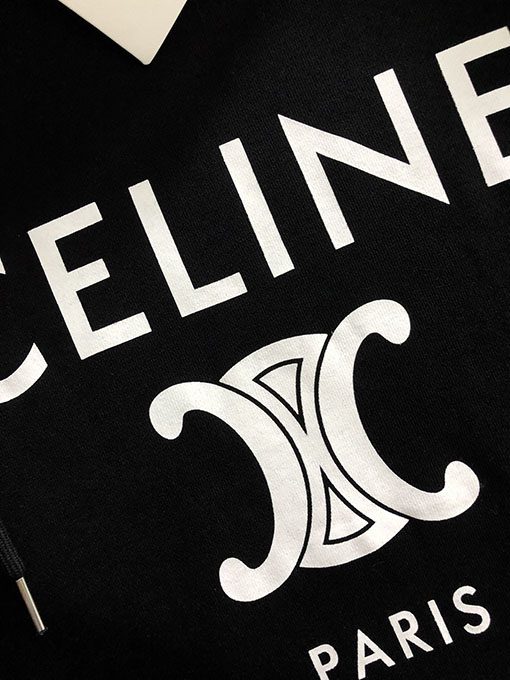 セリーヌスーパーコピー CELINE 新しいプリントフード付きスウェットシャツ