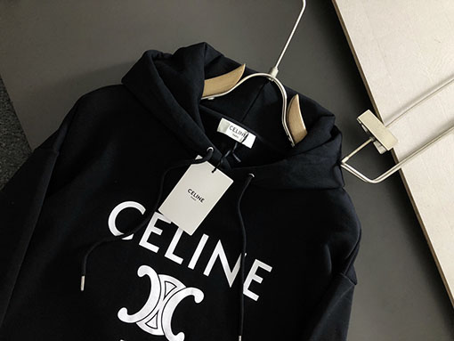 セリーヌスーパーコピー CELINE 新しいプリントフード付きスウェットシャツ