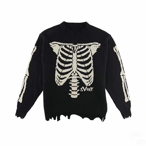 セントマイケル Vlone 破壊するをスケルトンがセーター
