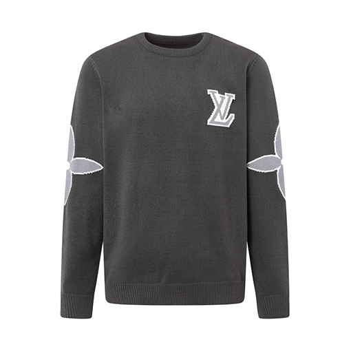 ルイヴィトンスーパーコピー ロゴジャカードニットクルーネックセーター