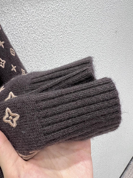 ルイヴィトン 新しい3Dエンボスモノグラムロゴ刺繍カシミアセーター