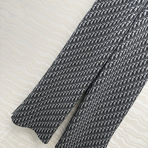 ディオール Oblique モノグラムジャカードダブルニットストレートレッグパンツ