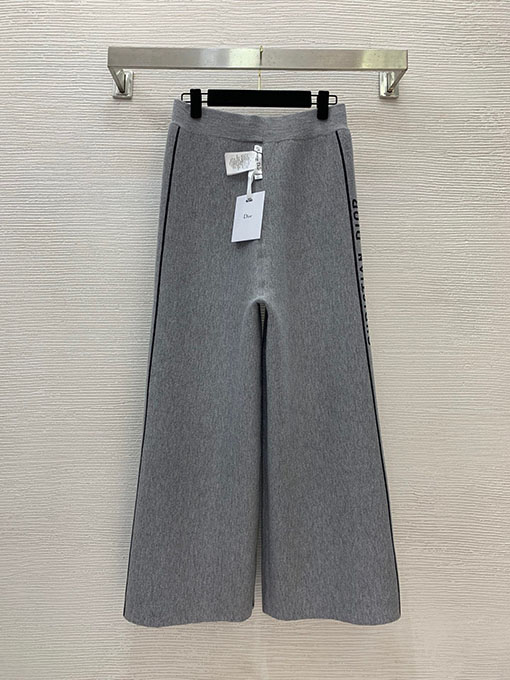 ディオール Oblique モノグラムジャカードダブルニットストレートレッグパンツ