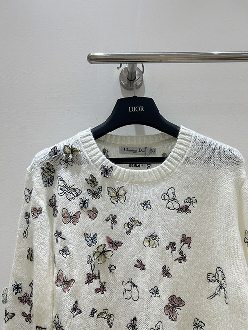 ディオール 蝶刺繍モヘアセーター