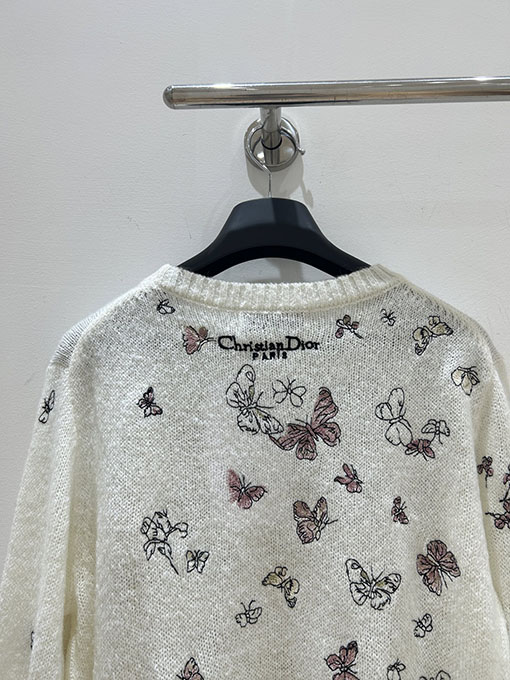 ディオール 蝶刺繍モヘアセーター