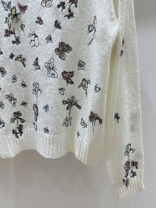 ディオール 蝶刺繍モヘアセーター