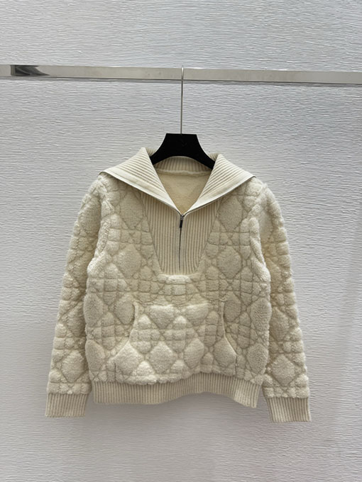 ディオール バックレターカラーニット長袖シャツ