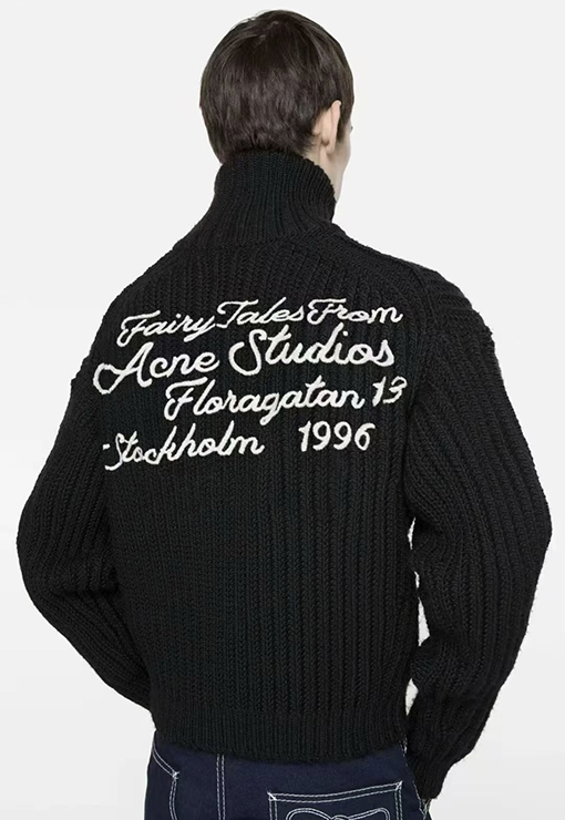 アクネストゥディオズ Acne Studios 刺繍りジッパーセーター