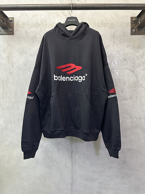バレンシアガ Balenciaga 3M 刺繍ロゴ フード付きスウェットシャバレンシアガ Balenciaga 3M 刺繍ロゴ フード付きスウェットシャツツ