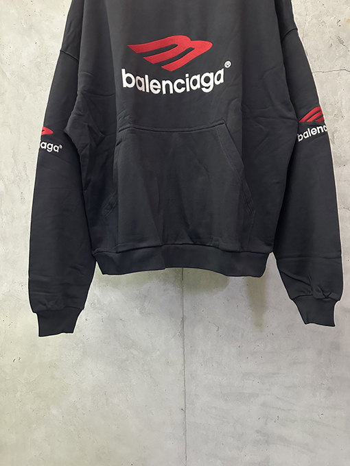 バレンシアガ Balenciaga 3M 刺繍ロゴ フード付きスウェットシャバレンシアガ Balenciaga 3M 刺繍ロゴ フード付きスウェットシャツツ
