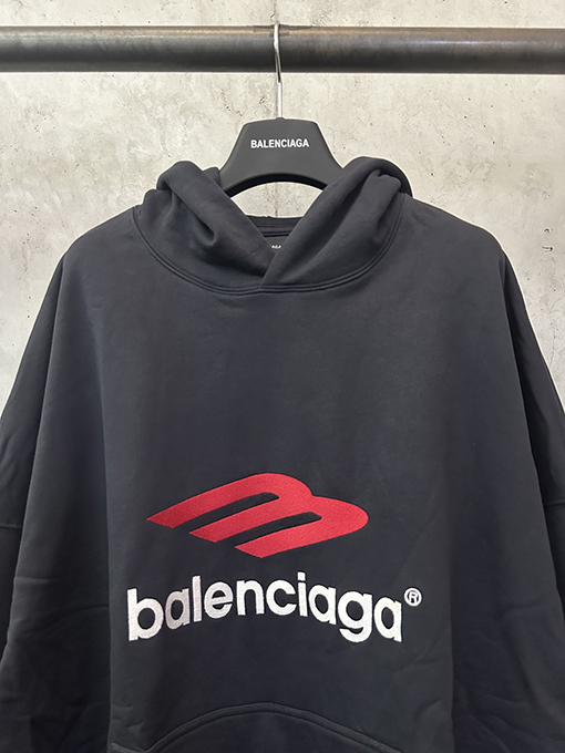 バレンシアガ Balenciaga 3M 刺繍ロゴ フード付きスウェットシャバレンシアガ Balenciaga 3M 刺繍ロゴ フード付きスウェットシャツツ