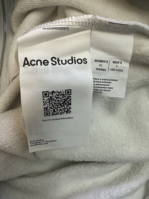アクネストゥディオズ Acne Studios フリースジップアップジャケット