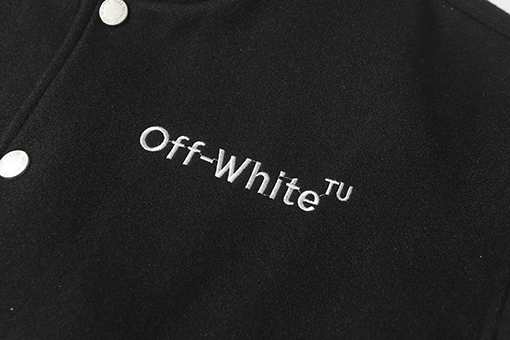 オフホワイトOFF-WHITEスーパーコピー刺繍 レザー 野球服 ジャケットアウター