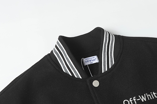 オフホワイトOFF-WHITEスーパーコピー刺繍 レザー 野球服 ジャケットアウター