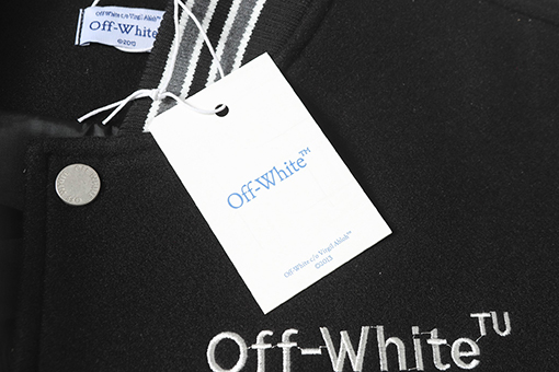 オフホワイトOFF-WHITEスーパーコピー刺繍 レザー 野球服 ジャケットアウター