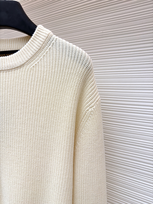 ルイヴィトン ベーシックなロゴ刺繍り無地プルオーバーニットセーター