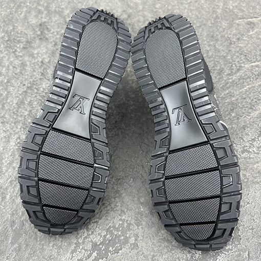ルイヴィトンスーパーコピー Damier チェック柄牛革のレトロメンズスニーカー