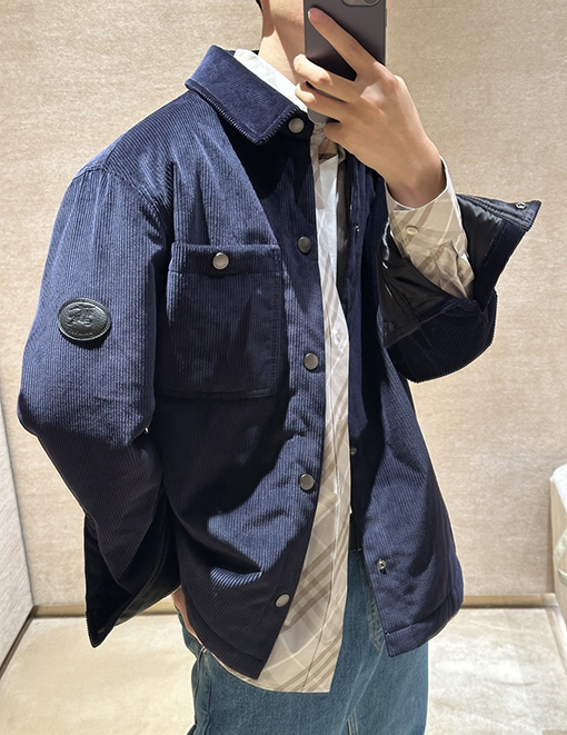 バーバリー コーデュロイコットンコート