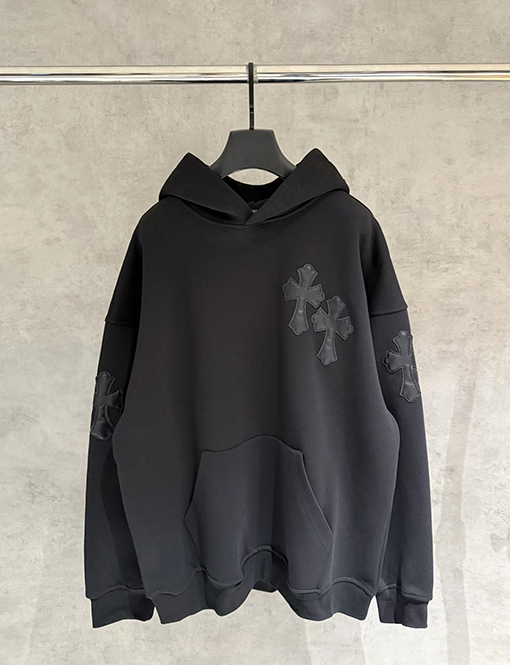 クロムハーツ クロス柄フード付きスウェットシャツ