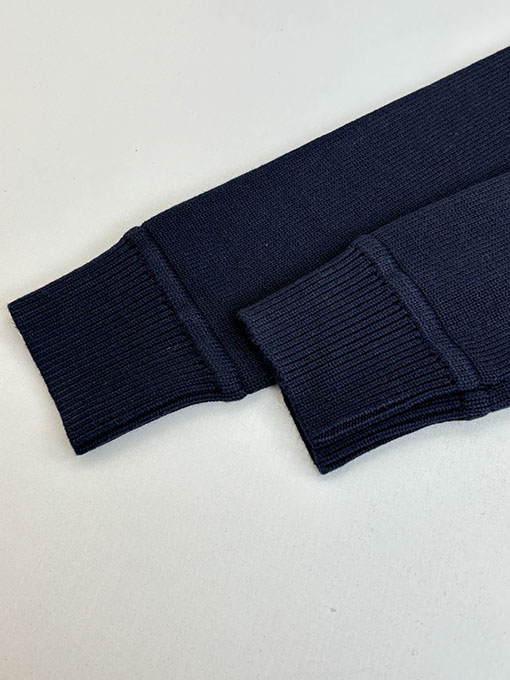 モンクレール Moncler テリークロス刺繍レターロゴウールブレンドニットクルーネックセーター
