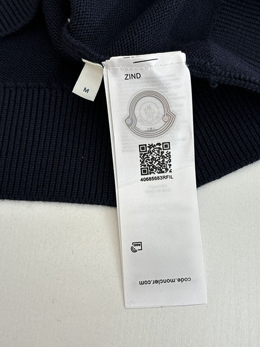 モンクレール Moncler 刺繍ロゴクルーネックニットセーター