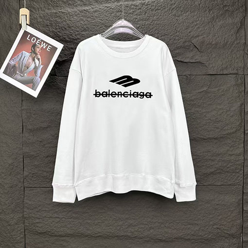 バレンシアガコピー balenciaga 新しいクルーネック長袖スウェットシャツ