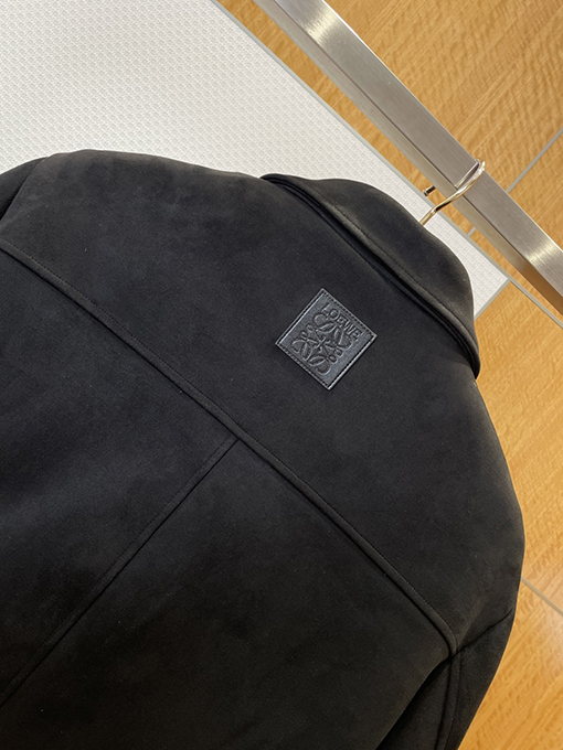 ロエベ ポケット刺繍スエードワークジャケット