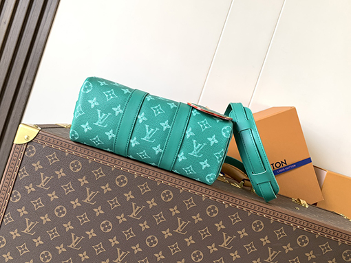 ルイヴィトンコピー Keepall Bandoulière Monogram Surfin 夏のレトロハンドバッグ M12684