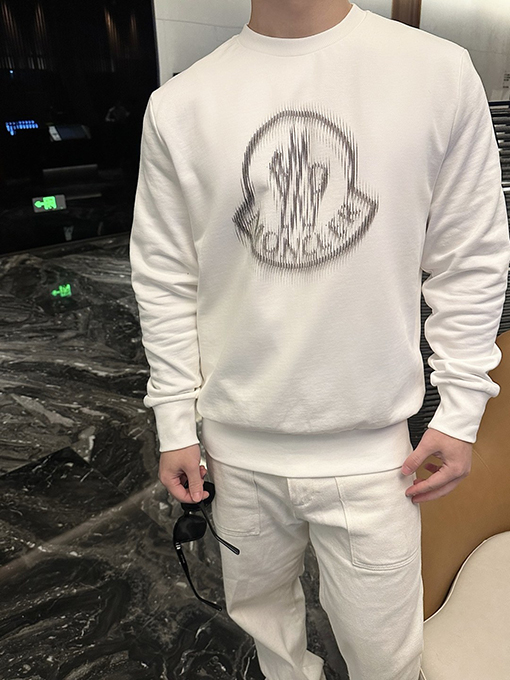 モンクレールスーパーコピー Moncler クルーネックプリントのカジュアル長袖スウェットシャツ