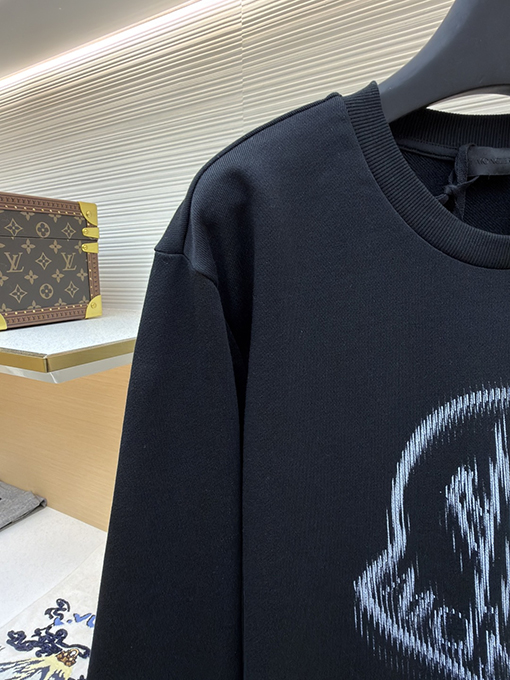 モンクレールスーパーコピー Moncler クルーネックプリントのカジュアル長袖スウェットシャツ