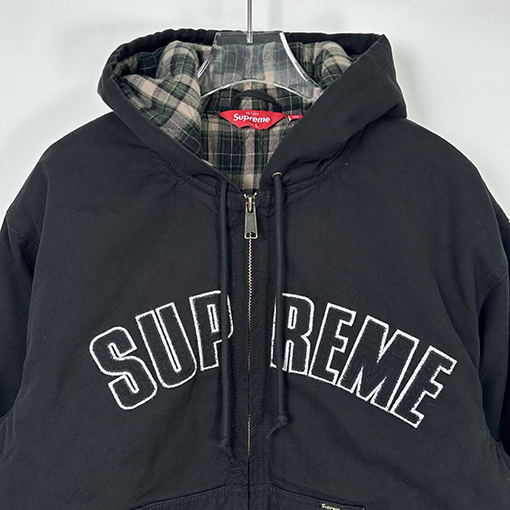 シュプリームコピー SUPREME Reflective Arc Hooded Work Jacket 反射文字デニムコットンジャケット