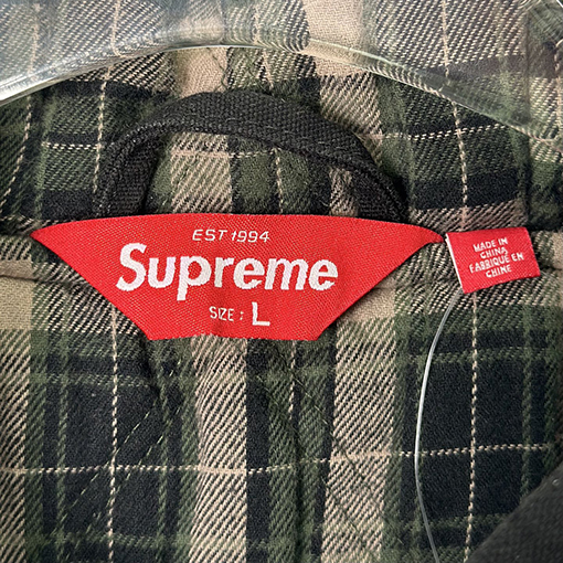 シュプリームコピー SUPREME Reflective Arc Hooded Work Jacket 反射文字デニムコットンジャケット