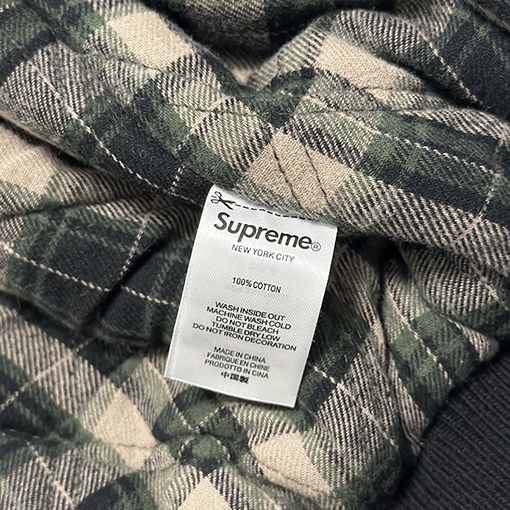 シュプリームコピー SUPREME Reflective Arc Hooded Work Jacket 反射文字デニムコットンジャケット