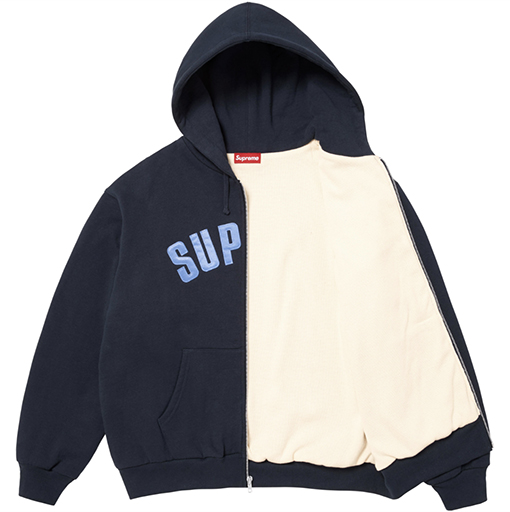 シュプリームコピー SUPREME ARC Thermal Lined Zip Up Hooded ワッフル裏地のジップアップフードジャケット