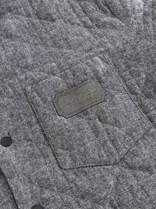 ディオール コットンフランネルのカナージュ柄ブレード刺繍シングルブレストジャケット