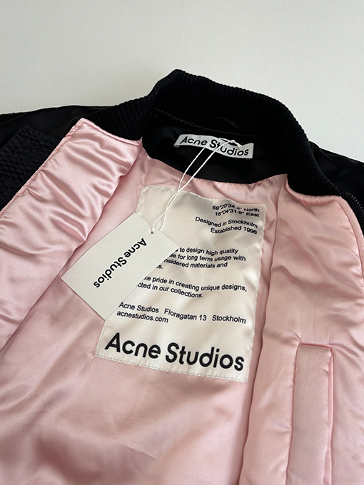 アクネストゥディオズ Acne Studios メタルジッパー ロゴ パイロットジャケット
