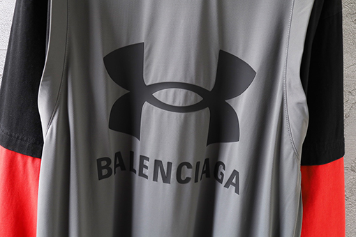 バレンシアガ Balenciaga に重ねできる3Dカットのフェイクスリーピースベスト長袖シャツ