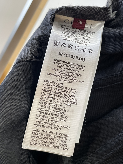 グッチ ジッパー付きボタンダウンデニムジャケット