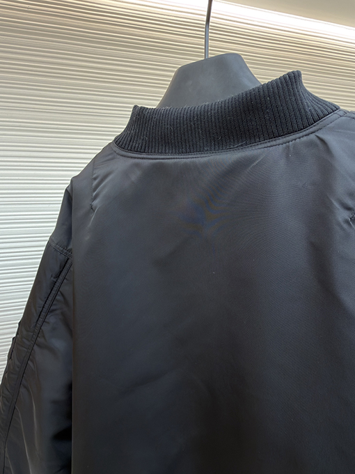 プラダ bomber 袖バッジフライトジャケットコットンコート