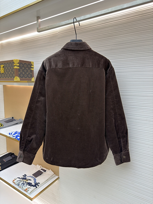 プラダ 三角ロゴコーデュロイコットンコート